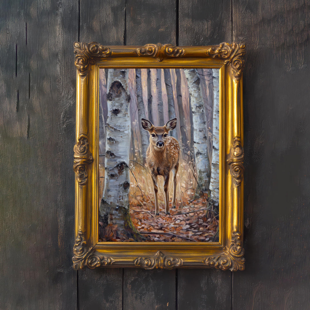 Roe Deer Cottagecore Print | Vintage Forest Art