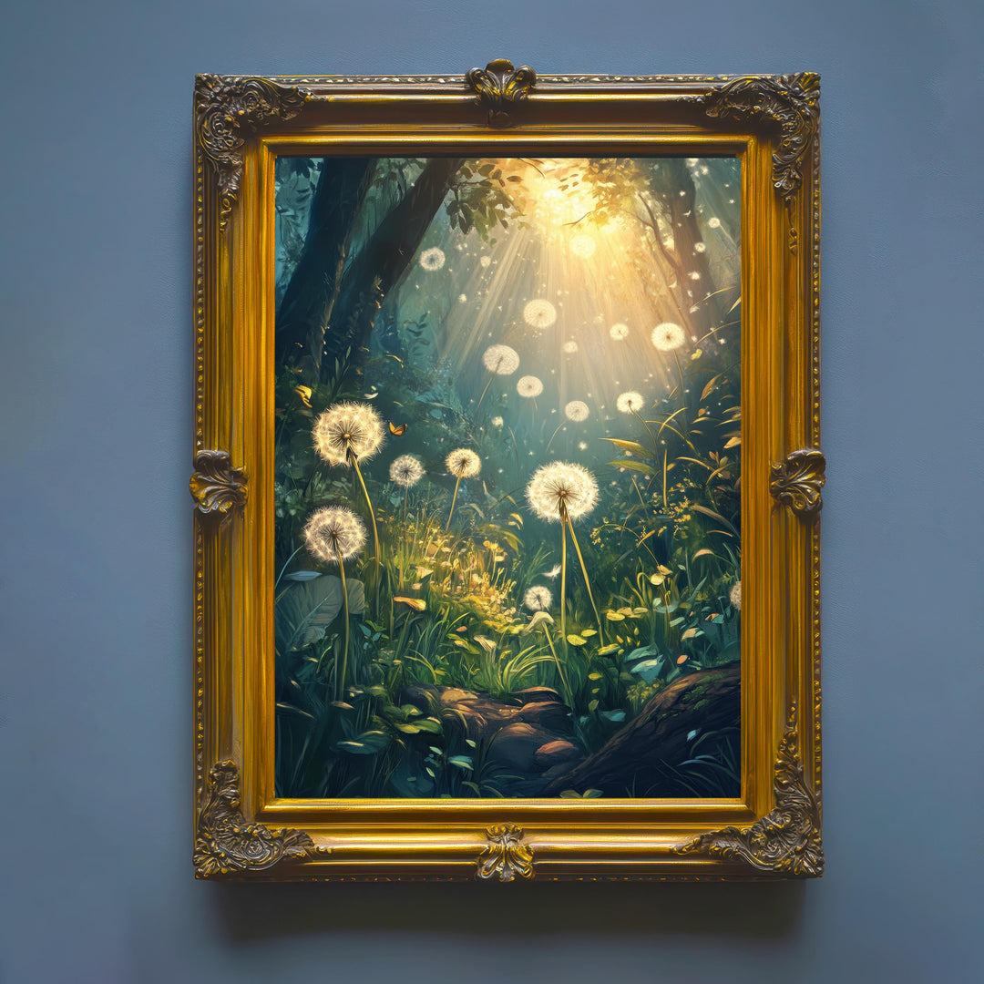 Dandelion Flight School Print | Vintage Cottagecore Art Poster