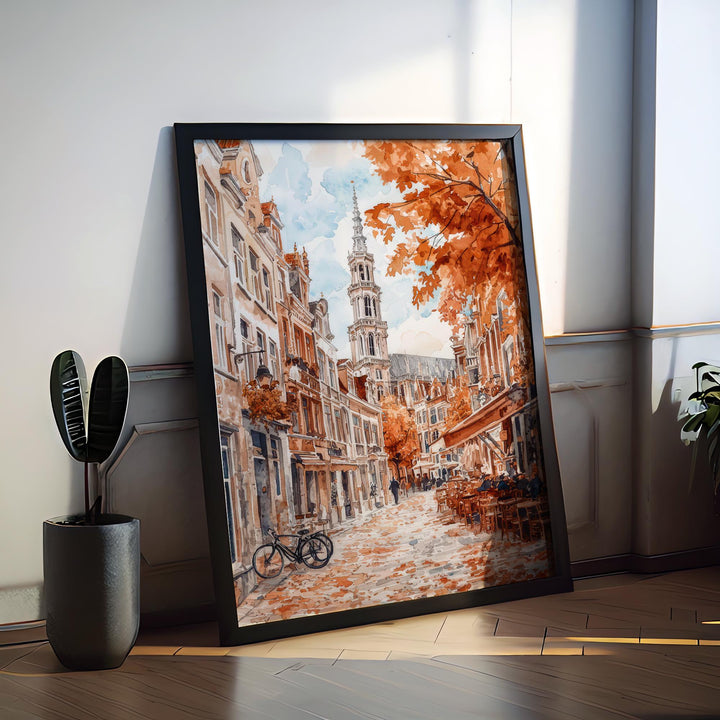 Brussels Watercolor Poster Wall Art Brussels Wall Hanging Home Décor Brussels Gift Art Lovers Belgium Wall Art