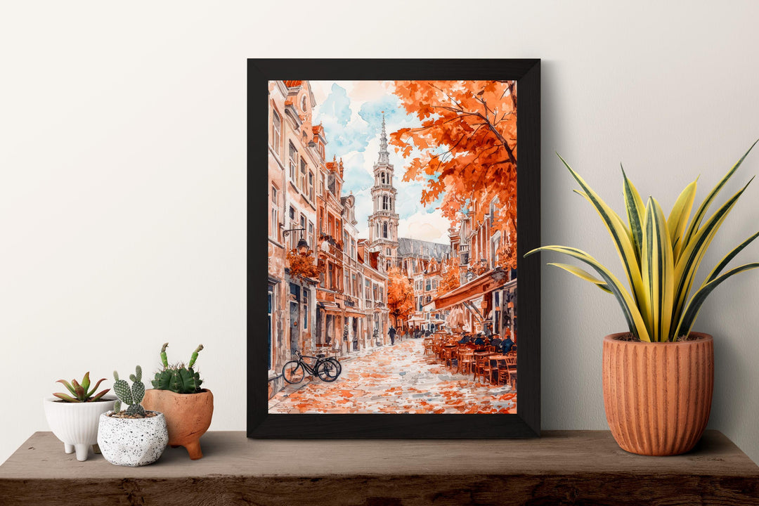 Brussels Watercolor Poster Wall Art Brussels Wall Hanging Home Décor Brussels Gift Art Lovers Belgium Wall Art