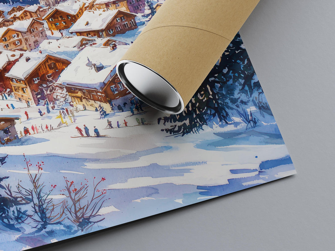 St Anton Watercolor Poster Wall Art St Anton Wall Hanging Home Décor St Anton Gift Art Lovers Austria Wall Art