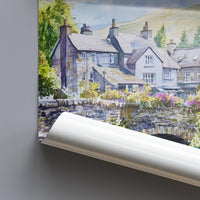 Ambleside Watercolor Poster Wall Art Ambleside Wall Decor Home Décor Ambleside Gift United Kingdom Art Lover Gift, Travel Souvenir Print