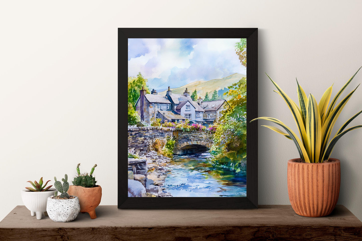 Ambleside Watercolor Poster Wall Art Ambleside Wall Decor Home Décor Ambleside Gift United Kingdom Art Lover Gift, Travel Souvenir Print