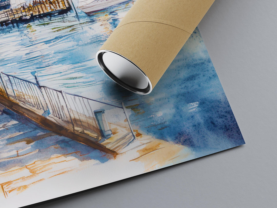 Bowness Watercolor Poster Wall Art Bowness Wall Decor Home Décor Bowness Gift United Kingdom Art Lover Gift, Travel Souvenir Print