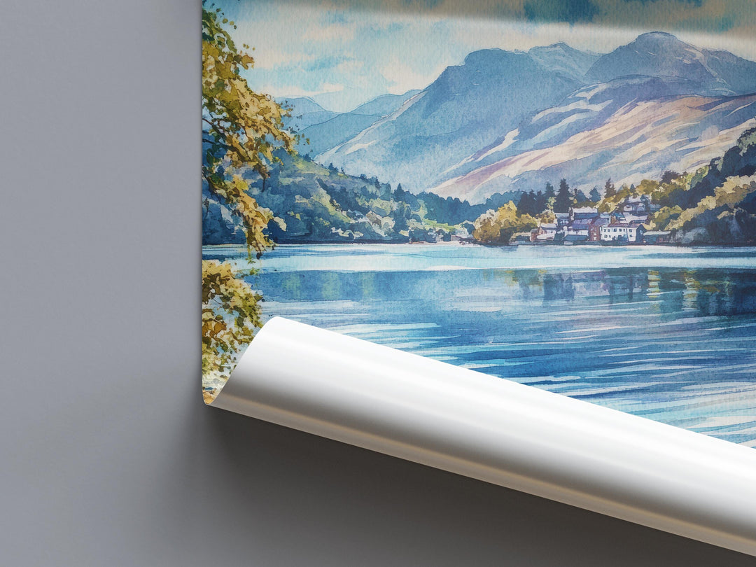 Coniston Watercolor Poster Wall Art Coniston Wall Hanging Home Décor Coniston Gift Art Lovers United Kingdom Art Lover Gift