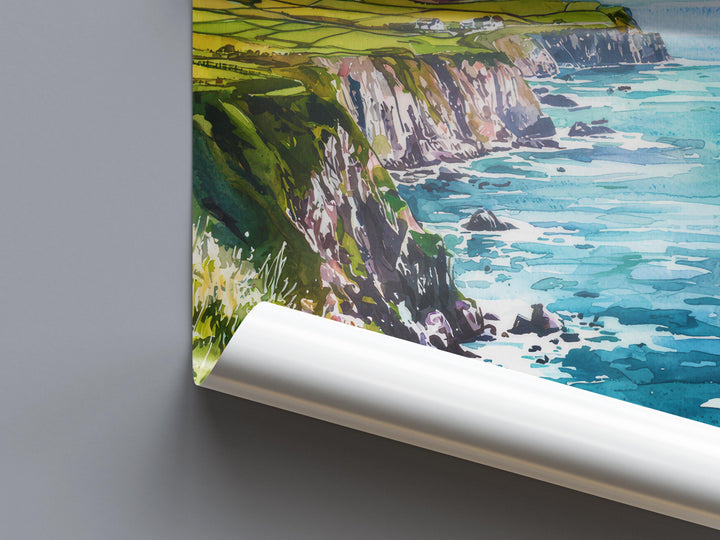 Dingle Peninsula Watercolor Poster Wall Art Dingle Peninsula Wall Hanging Home Décor Dingle Peninsula Gift Art Lovers Ireland Wall Art
