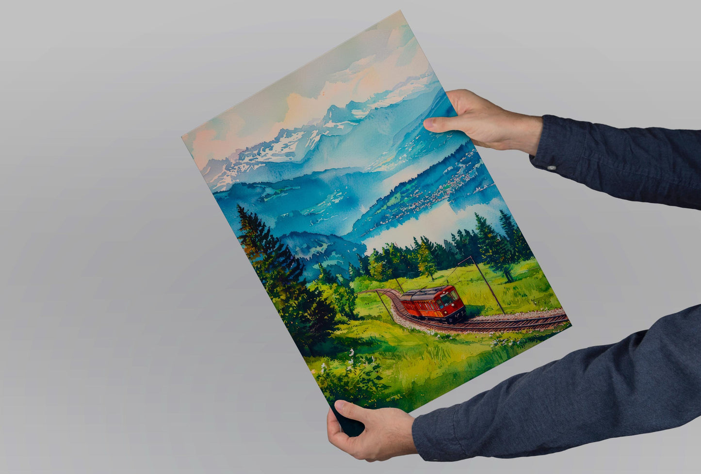 Rigi watercolor poster Wall Art Rigi Wall Hanging Home Décor Rigi Gift Art Lovers Switzerland Art Lover Gift Switzerland wall art