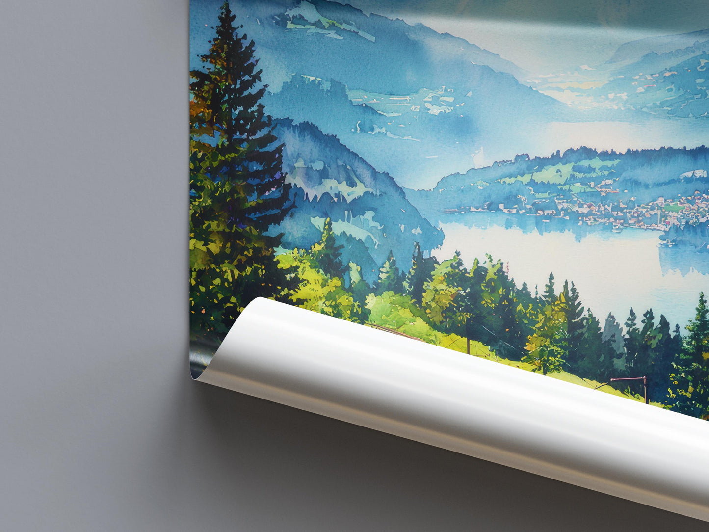 Rigi watercolor poster Wall Art Rigi Wall Hanging Home Décor Rigi Gift Art Lovers Switzerland Art Lover Gift Switzerland wall art