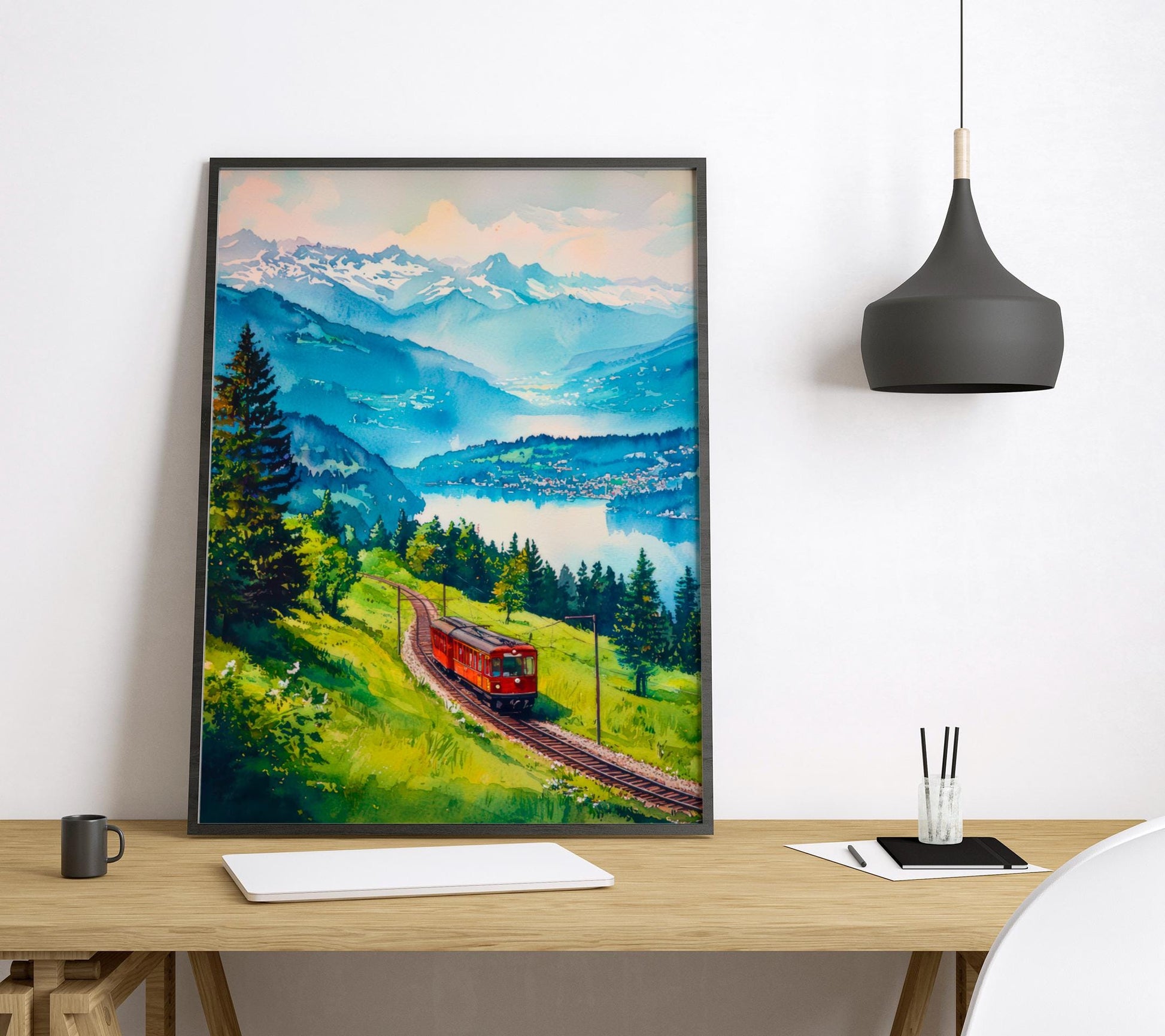 Rigi watercolor poster Wall Art Rigi Wall Hanging Home Décor Rigi Gift Art Lovers Switzerland Art Lover Gift Switzerland wall art