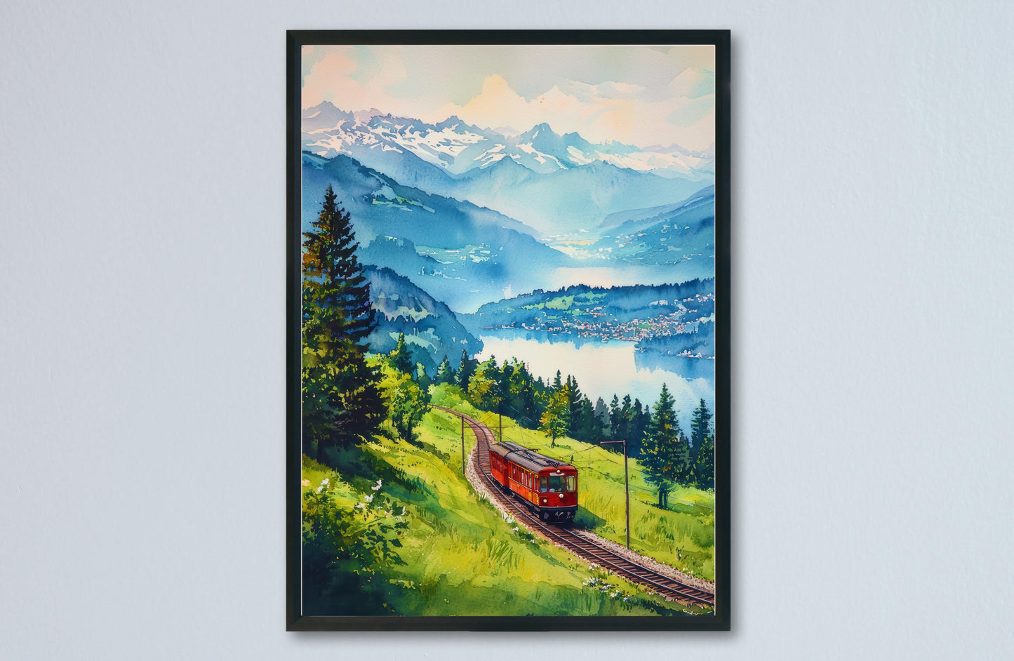 Rigi watercolor poster Wall Art Rigi Wall Hanging Home Décor Rigi Gift Art Lovers Switzerland Art Lover Gift Switzerland wall art