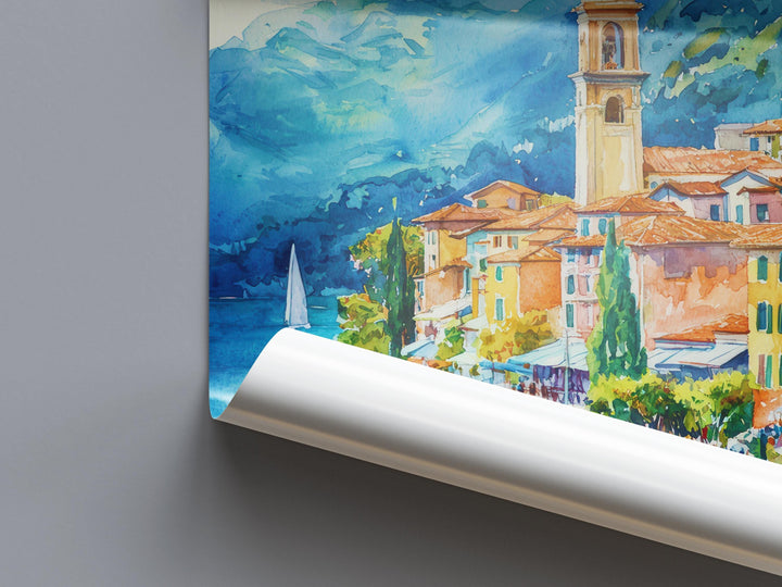 Lake Maggiore watercolor poster Wall Art Lake Maggiore Wall Hanging Home Décor Lake Maggiore Gift Art Lovers Switzerland Art Lover