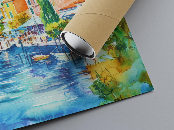 Lake Maggiore watercolor poster Wall Art Lake Maggiore Wall Hanging Home Décor Lake Maggiore Gift Art Lovers Switzerland Art Lover