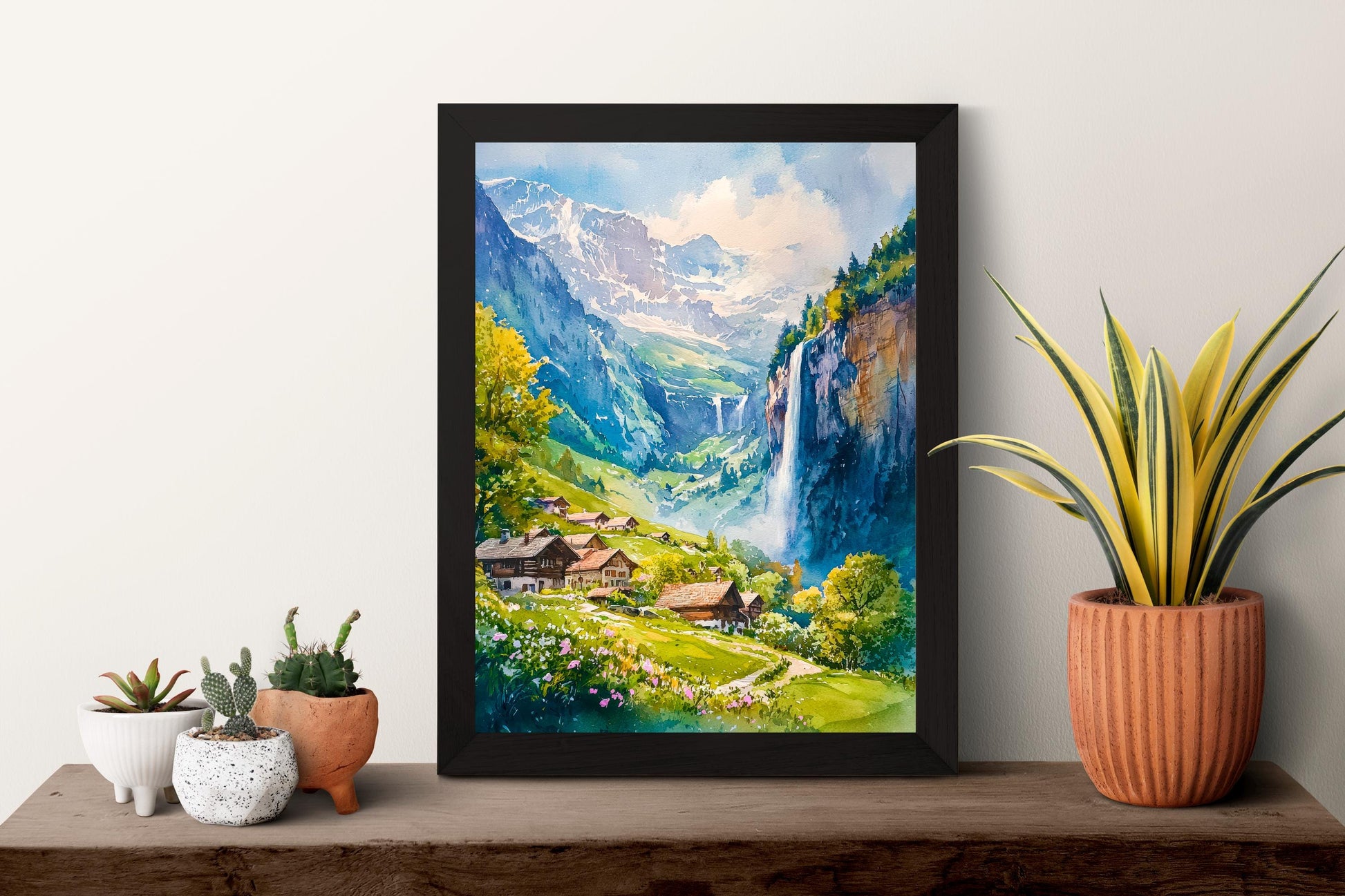 Grindelwald watercolor poster Wall Art Grindelwald Wall Hanging Home Décor Grindelwald Gift Art Lovers Switzerland Art Lover Gift
