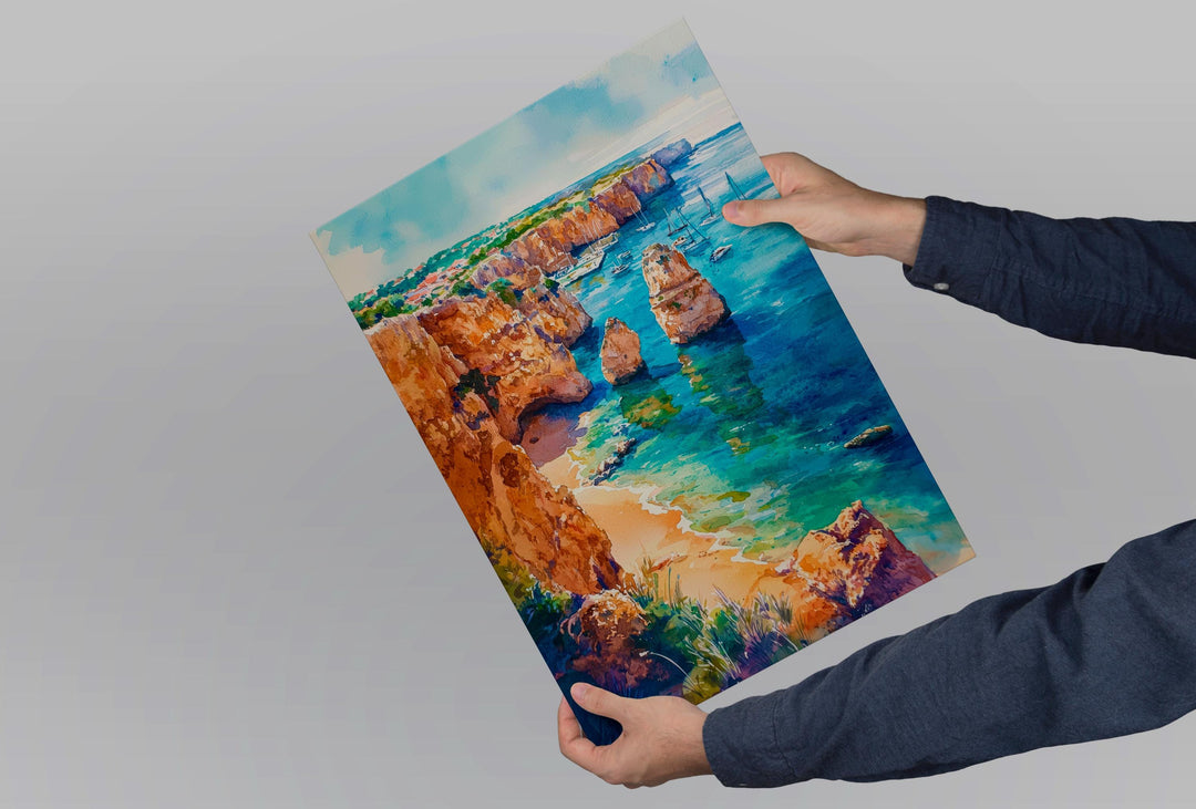 Lagos watercolor poster Wall Art Lagos Wall Hanging Home Décor Lagos Gift Art Lovers Portugal Art Lover Gift Portugal wall art