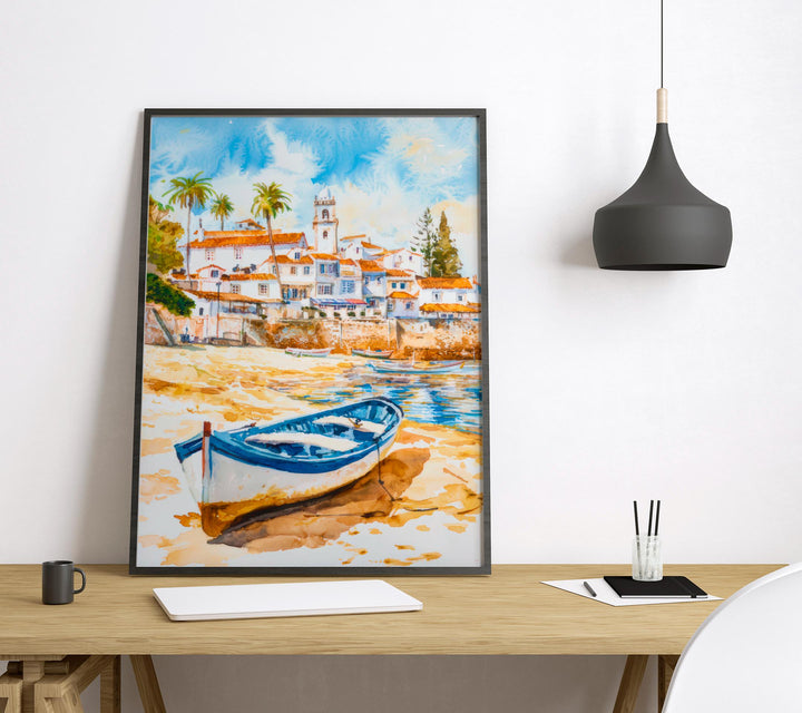 Cascais watercolor poster Wall Art Cascais Wall Hanging Home Décor Cascais Gift Art Lovers Portugal Art Lover Gift Portugal wall art