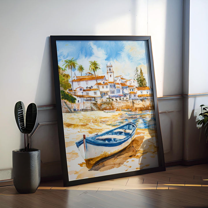 Cascais watercolor poster Wall Art Cascais Wall Hanging Home Décor Cascais Gift Art Lovers Portugal Art Lover Gift Portugal wall art
