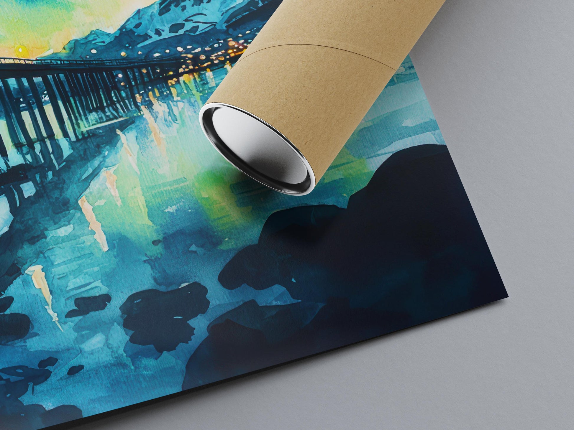 Tromso watercolor poster Wall Art Tromso Wall Hanging Home Décor Tromso Gift Art Lovers Norway Art Lover Gift Norway wall art