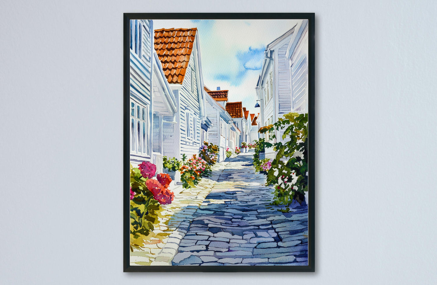 Stavanger watercolor poster Wall Art Stavanger Wall Hanging Home Décor Stavanger Gift Art Lovers Norway Art Lover Gift Norway wall art