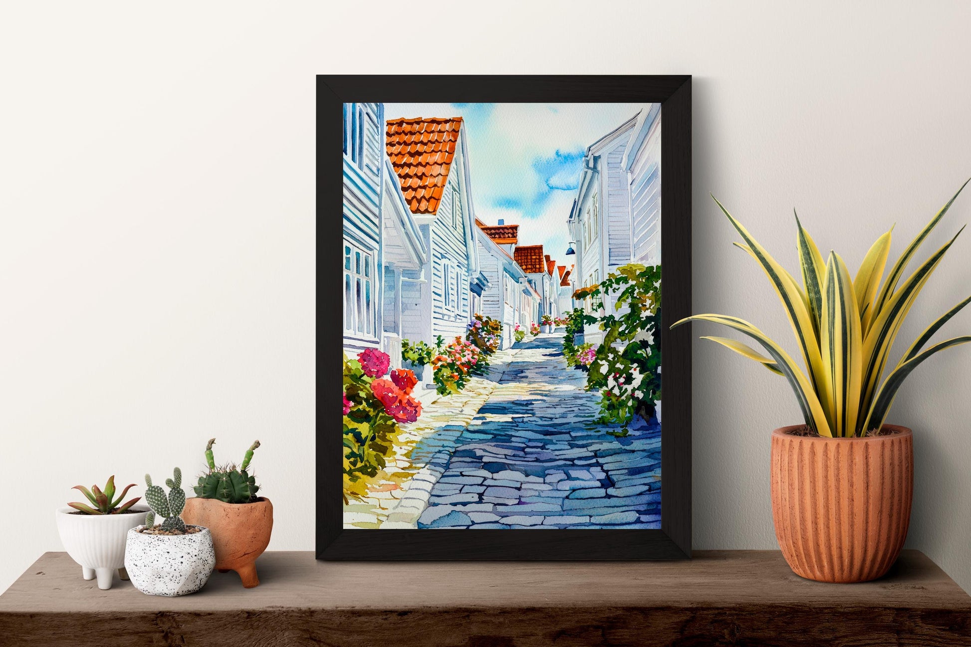 Stavanger watercolor poster Wall Art Stavanger Wall Hanging Home Décor Stavanger Gift Art Lovers Norway Art Lover Gift Norway wall art