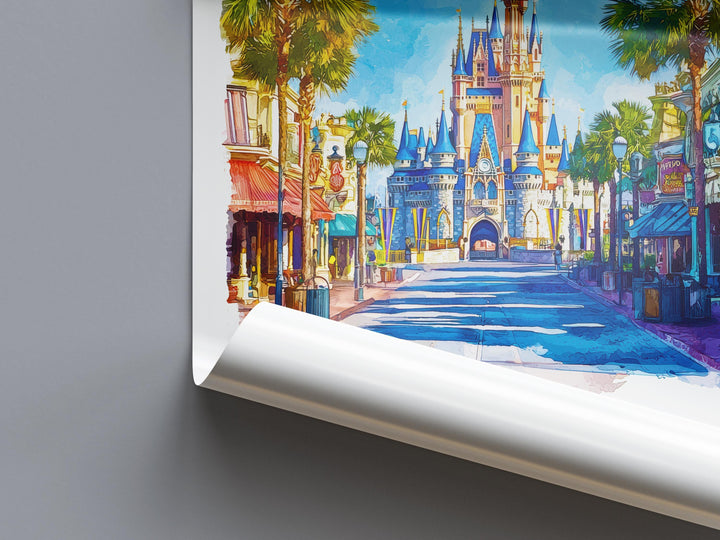 Orlando Watercolor Poster Wall Art Orlando Wall Hanging Home Décor Orlando Gift Art Lovers United States Wall Art