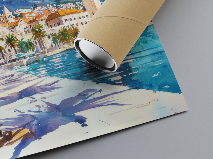 Split Watercolor Poster Wall Art Split Wall Hanging Home Décor Split Gift Art Lovers Croatia Wall Art