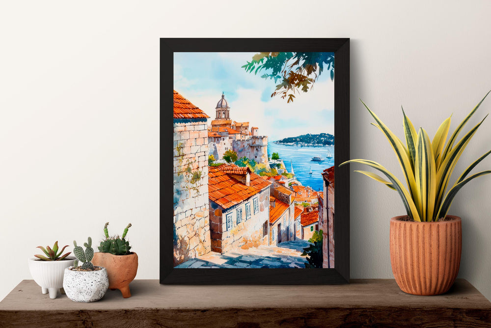 Sibenik Watercolor Poster Wall Art Sibenik Wall Hanging Home Décor Sibenik Gift Art Lovers Croatia Wall Art