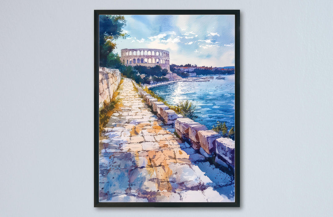 Pula Watercolor Poster Wall Art Pula Wall Hanging Home Décor Pula Gift Art Lovers Croatia Wall Art