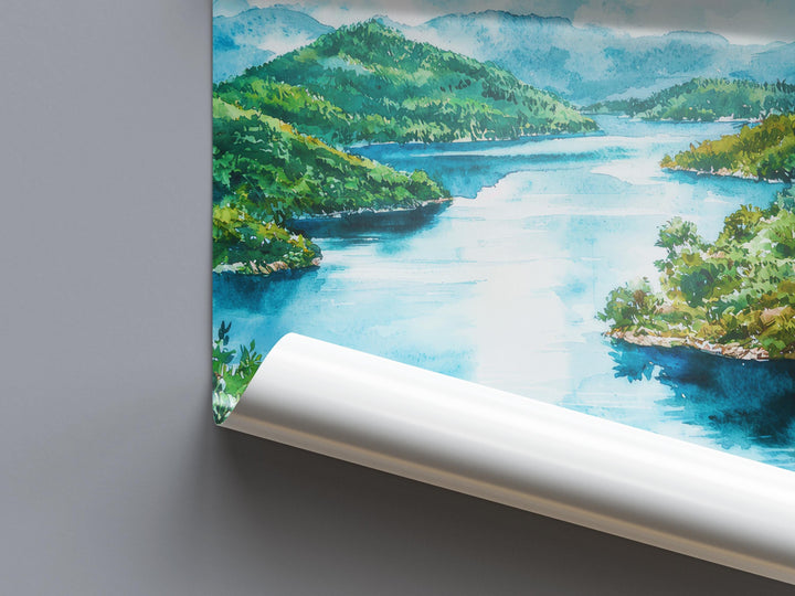 Mljet Watercolor Poster Wall Art Mljet Wall Hanging Home Décor Mljet Gift Art Lovers Croatia Wall Art