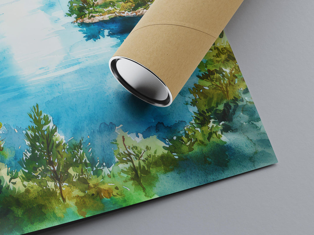 Mljet Watercolor Poster Wall Art Mljet Wall Hanging Home Décor Mljet Gift Art Lovers Croatia Wall Art