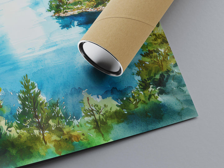 Mljet Watercolor Poster Wall Art Mljet Wall Hanging Home Décor Mljet Gift Art Lovers Croatia Wall Art
