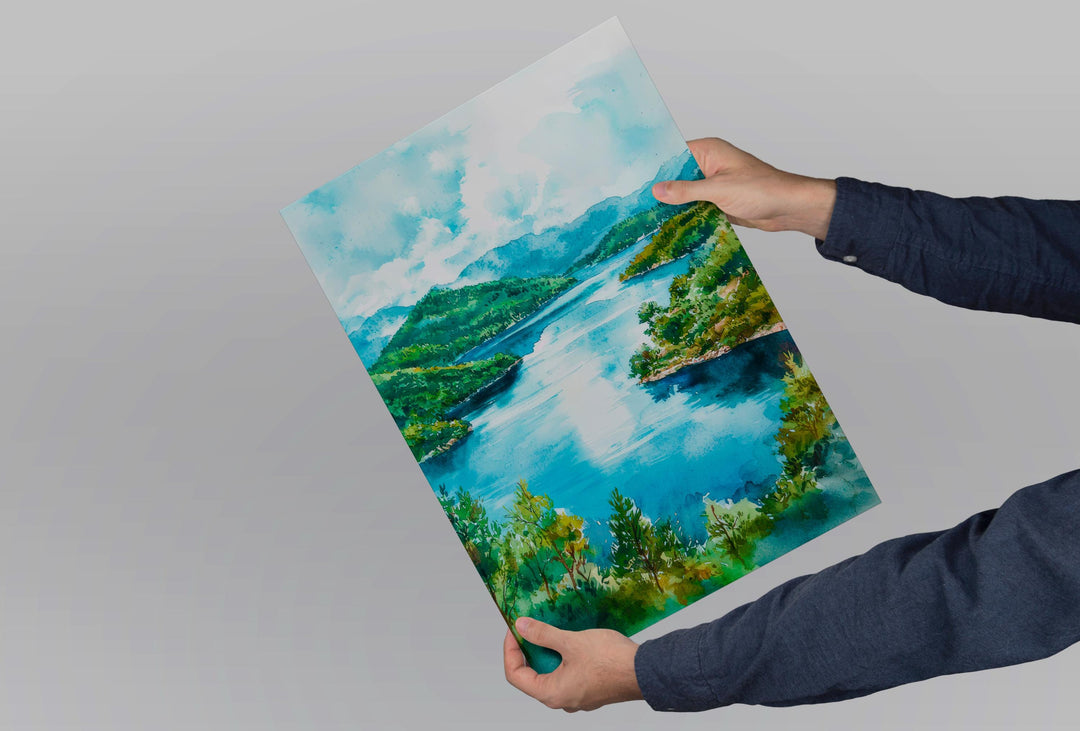 Mljet Watercolor Poster Wall Art Mljet Wall Hanging Home Décor Mljet Gift Art Lovers Croatia Wall Art