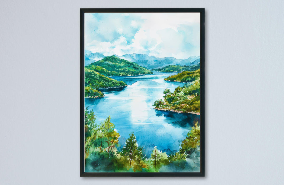 Mljet Watercolor Poster Wall Art Mljet Wall Hanging Home Décor Mljet Gift Art Lovers Croatia Wall Art
