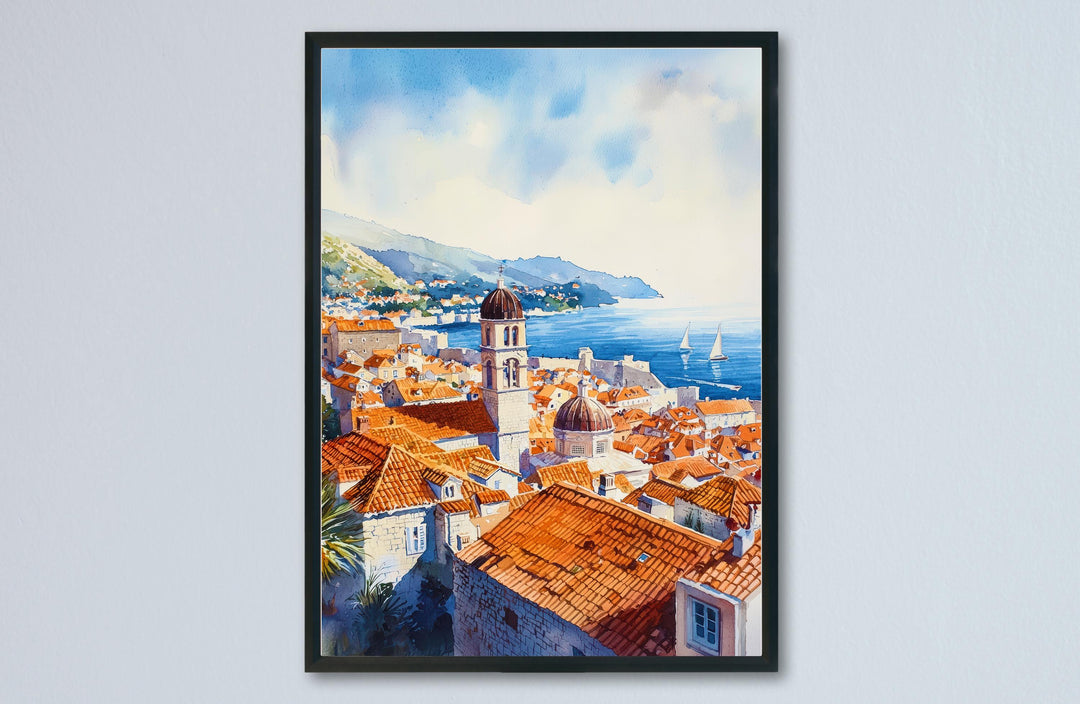 Dubrovnik Watercolor Poster Wall Art Dubrovnik Wall Hanging Home Décor Dubrovnik Gift Art Lovers Croatia Wall Art Dubrovnik Travel Poster