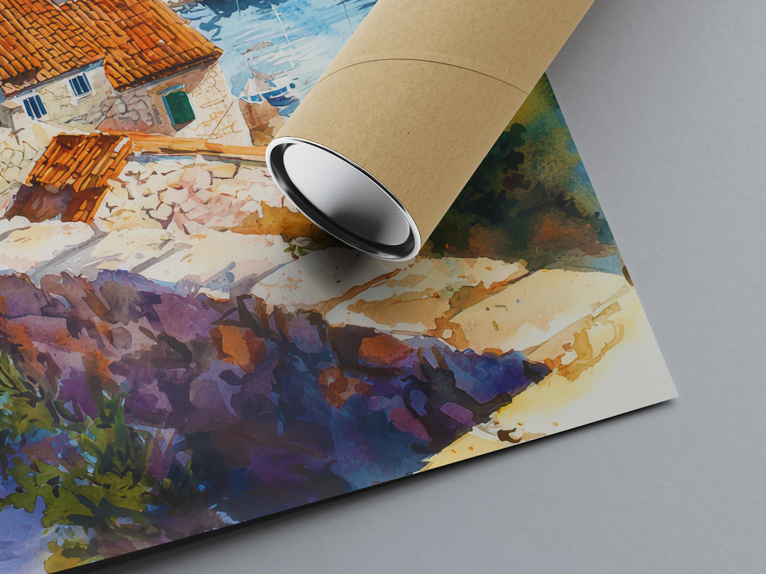 Korcula Watercolor Poster Wall Art Korcula Wall Hanging Home Décor Korcula Gift Art Lovers Croatia Wall Art Korcula Travel Poster Gift