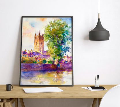 Limerick Watercolor Poster Wall Art Limerick Wall Hanging Home Décor Limerick Gift Art Lovers Ireland Wall Art Limerick Travel Poster Gift