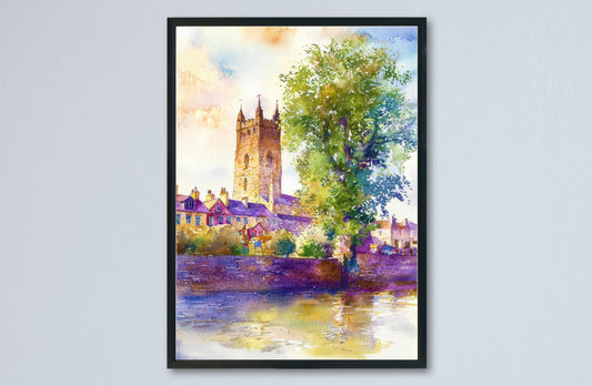 Limerick Watercolor Poster Wall Art Limerick Wall Hanging Home Décor Limerick Gift Art Lovers Ireland Wall Art Limerick Travel Poster Gift