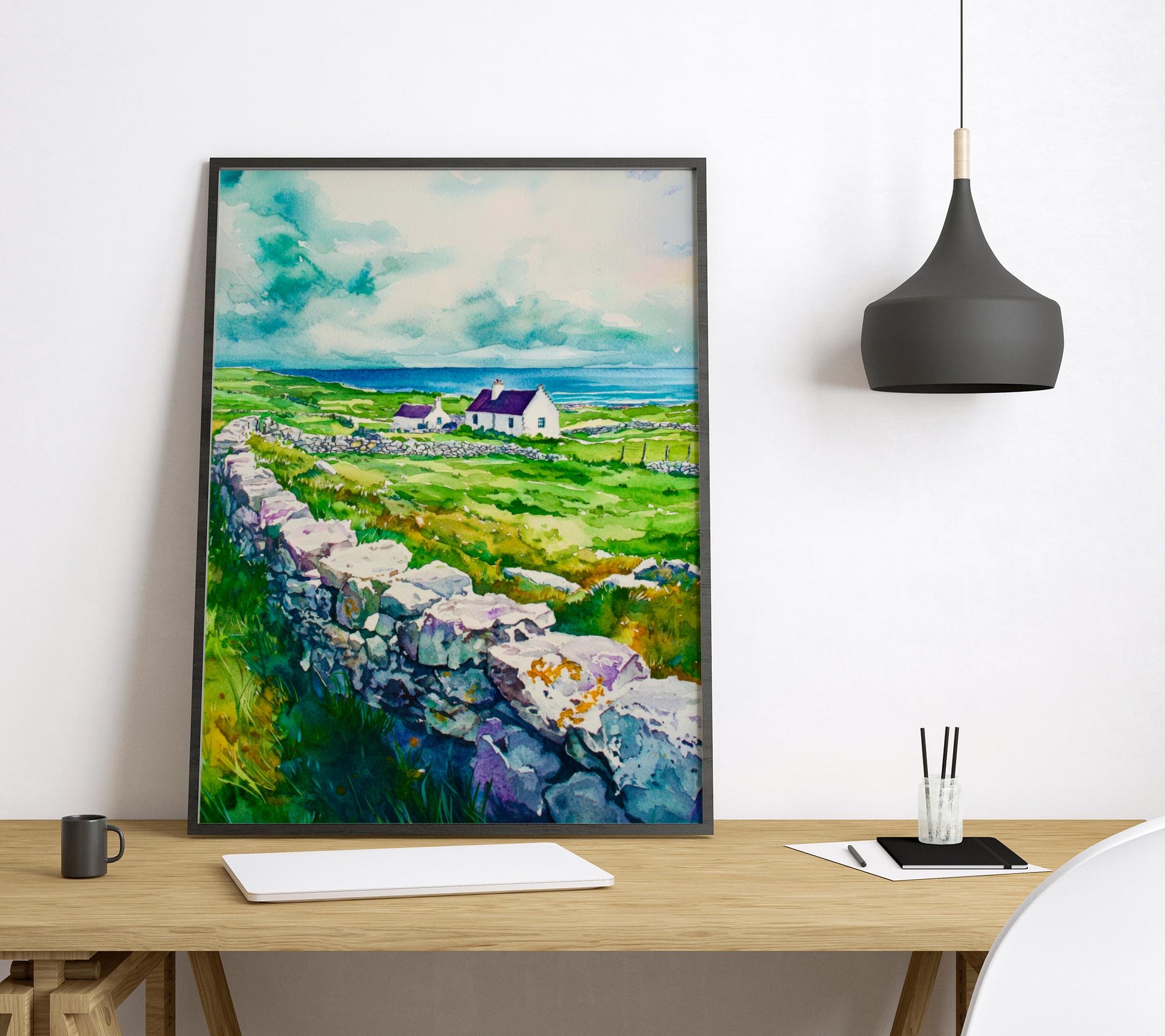 Aran Islands Watercolor Poster Wall Art Aran Islands Wall Hanging Home Décor Aran Islands Gift Art Lovers Ireland Wall Art Aran Islands