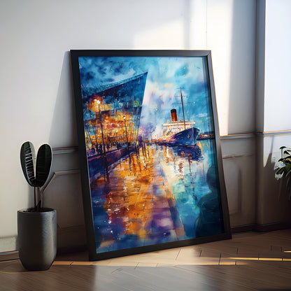 Belfast Watercolor Poster Wall Art Belfast Wall Hanging Home Décor Belfast Gift Art Lovers United Kingdom Wall Art Belfast Travel Poster