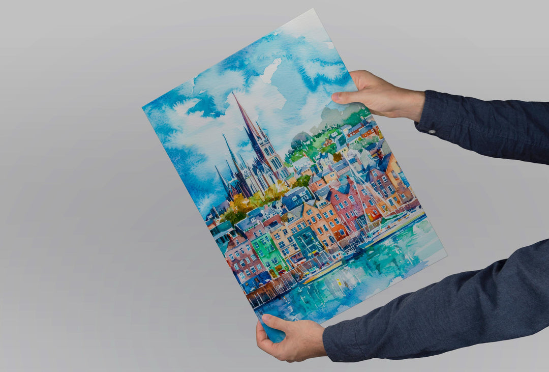 Cobh Watercolor Poster Wall Art Cobh Wall Hanging Home Décor Cobh Gift Art Lovers Ireland Wall Art Cobh Travel Poster Gift