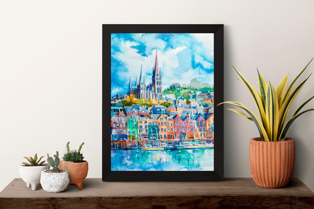 Cobh Watercolor Poster Wall Art Cobh Wall Hanging Home Décor Cobh Gift Art Lovers Ireland Wall Art Cobh Travel Poster Gift