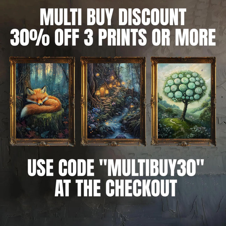 Snail Cottage Poster Whimsical Animal Artwork Cottagecore Wall Art Enchanted Nature Illustration Cozy Woodland Print Fairycore Decor