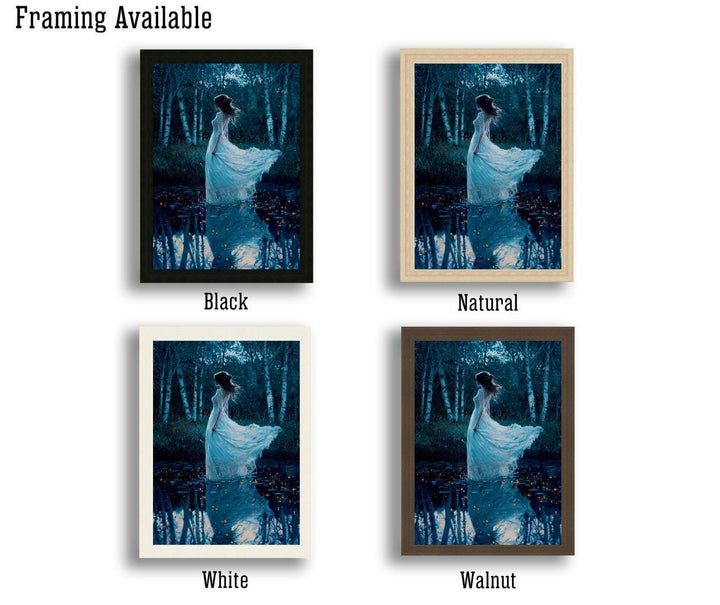 Gothic Ghost Bride Art Print, Haunted Romantic Illustration