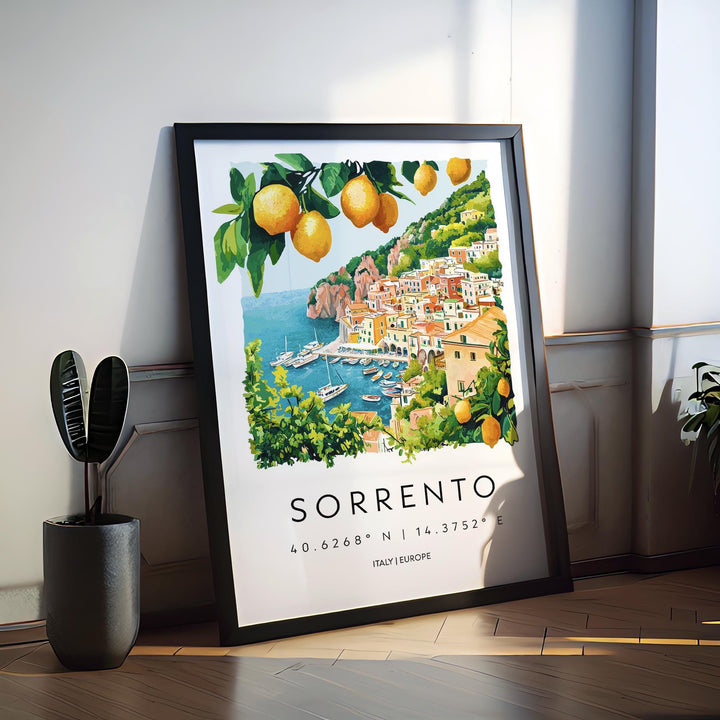 Sorrento watercolor poster Wall Art Sorrento Wall Hanging Home Décor Sorrento Gift Art Lovers Italy Art Lover Gift