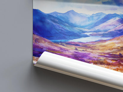 Cairngorms NP watercolor poster Wall Art Cairngorms NP Wall Hanging Home Décor Cairngorms NP Gift Art Lovers Scotland Art Lover Gift