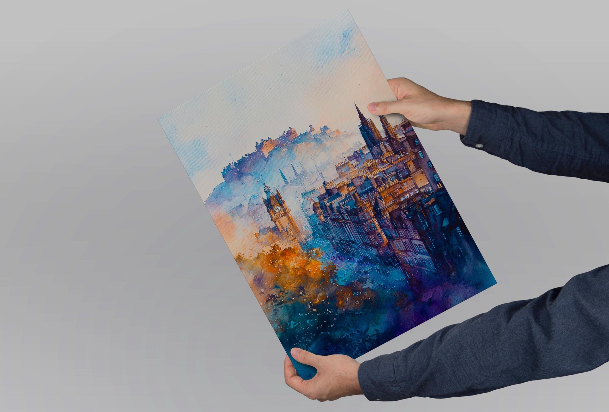 Edinburgh watercolor poster Wall Art Edinburgh Wall Hanging Home Décor Edinburgh Gift Art Lovers Scotland Art Lover Gift Scotland wall art