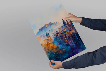 Edinburgh watercolor poster Wall Art Edinburgh Wall Hanging Home Décor Edinburgh Gift Art Lovers Scotland Art Lover Gift Scotland wall art