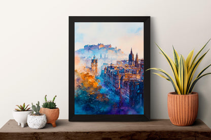 Edinburgh watercolor poster Wall Art Edinburgh Wall Hanging Home Décor Edinburgh Gift Art Lovers Scotland Art Lover Gift Scotland wall art