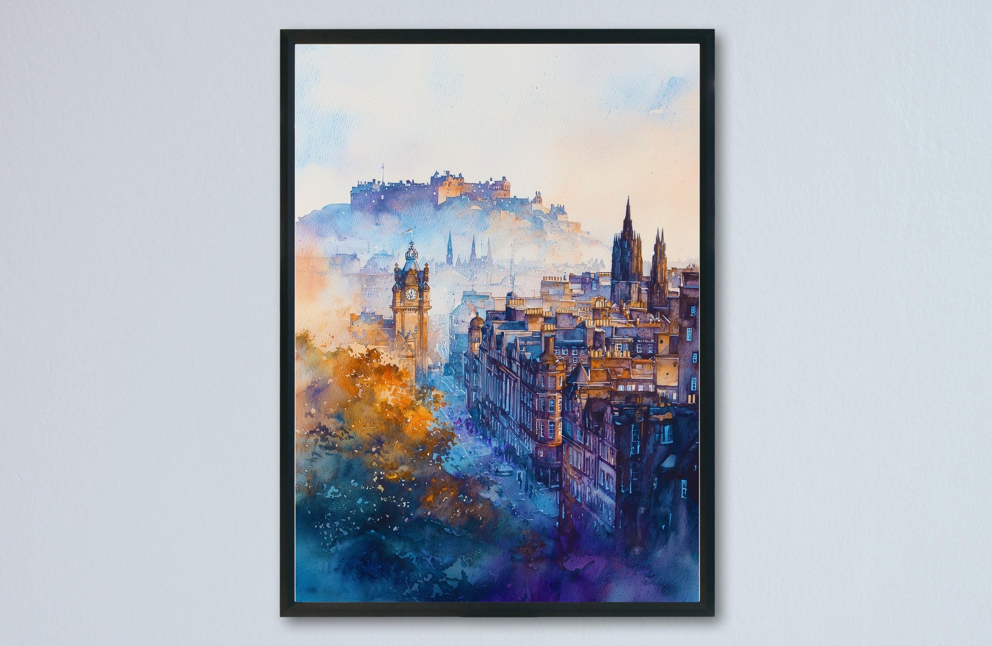 Edinburgh watercolor poster Wall Art Edinburgh Wall Hanging Home Décor Edinburgh Gift Art Lovers Scotland Art Lover Gift Scotland wall art
