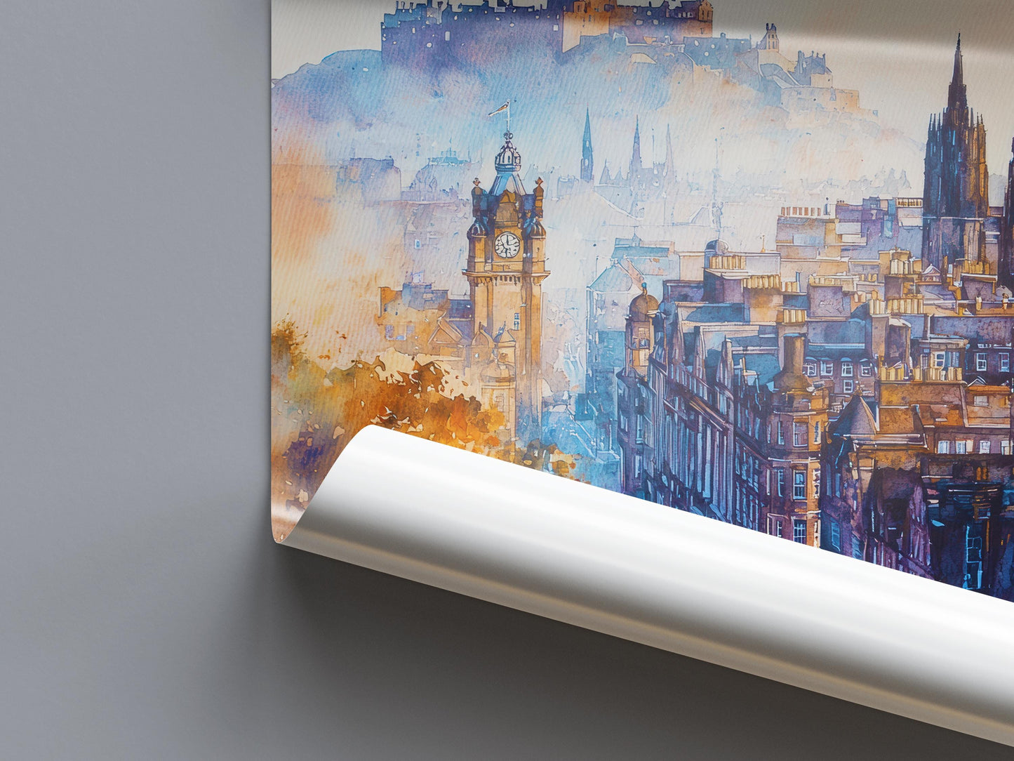 Edinburgh watercolor poster Wall Art Edinburgh Wall Hanging Home Décor Edinburgh Gift Art Lovers Scotland Art Lover Gift Scotland wall art