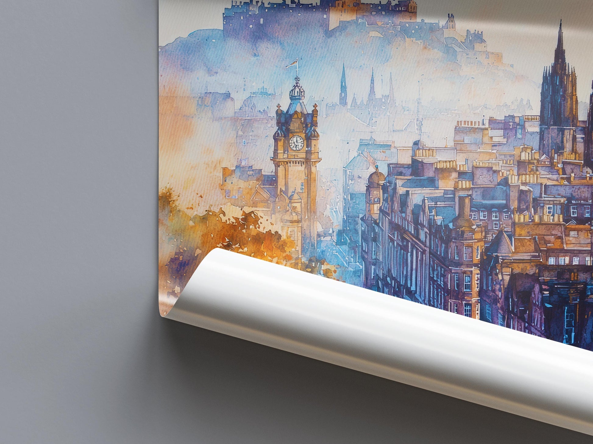 Edinburgh watercolor poster Wall Art Edinburgh Wall Hanging Home Décor Edinburgh Gift Art Lovers Scotland Art Lover Gift Scotland wall art